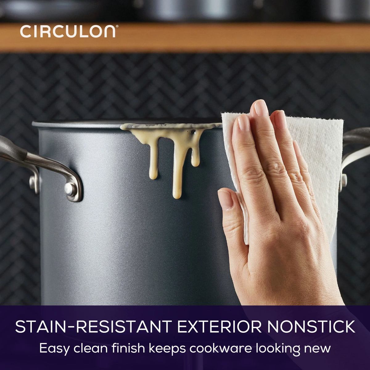 Circulon A1 Series 8 qt Stockpot with Scratch Defense Technology