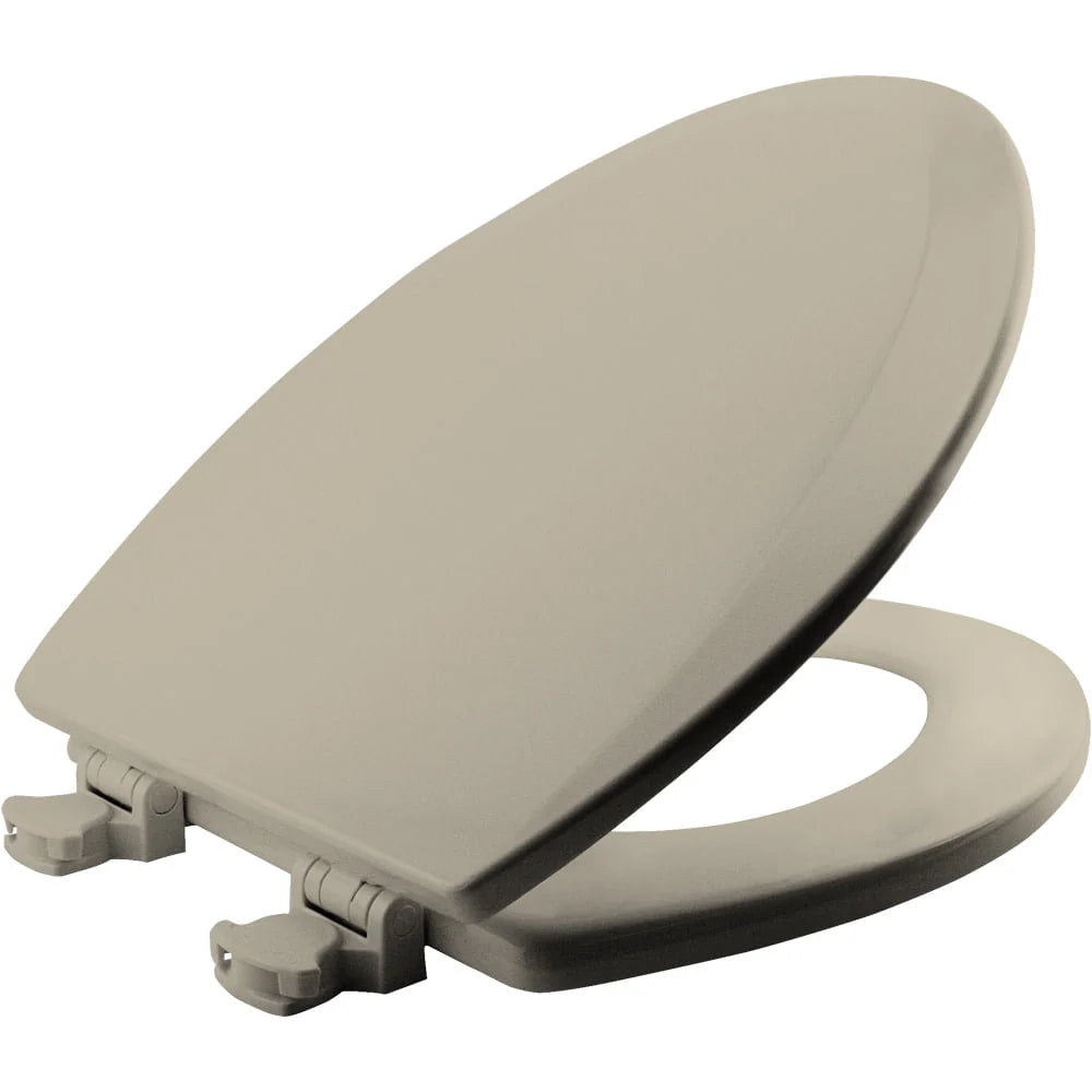 Bemis Elongated Enameled Wood Toilet Seat in White with Easy?Clean? Hinge
