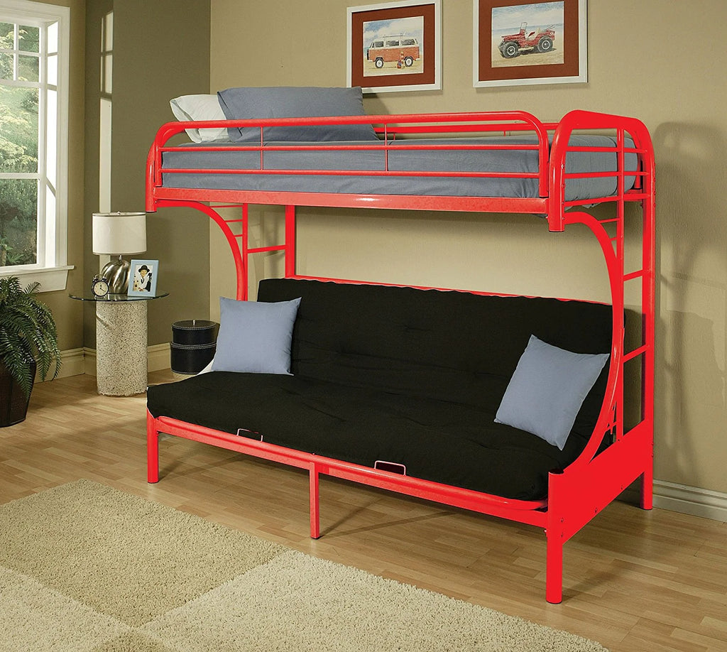 Acme Furniture Eclipse Twin over Full Futon Bunk Bed, Black