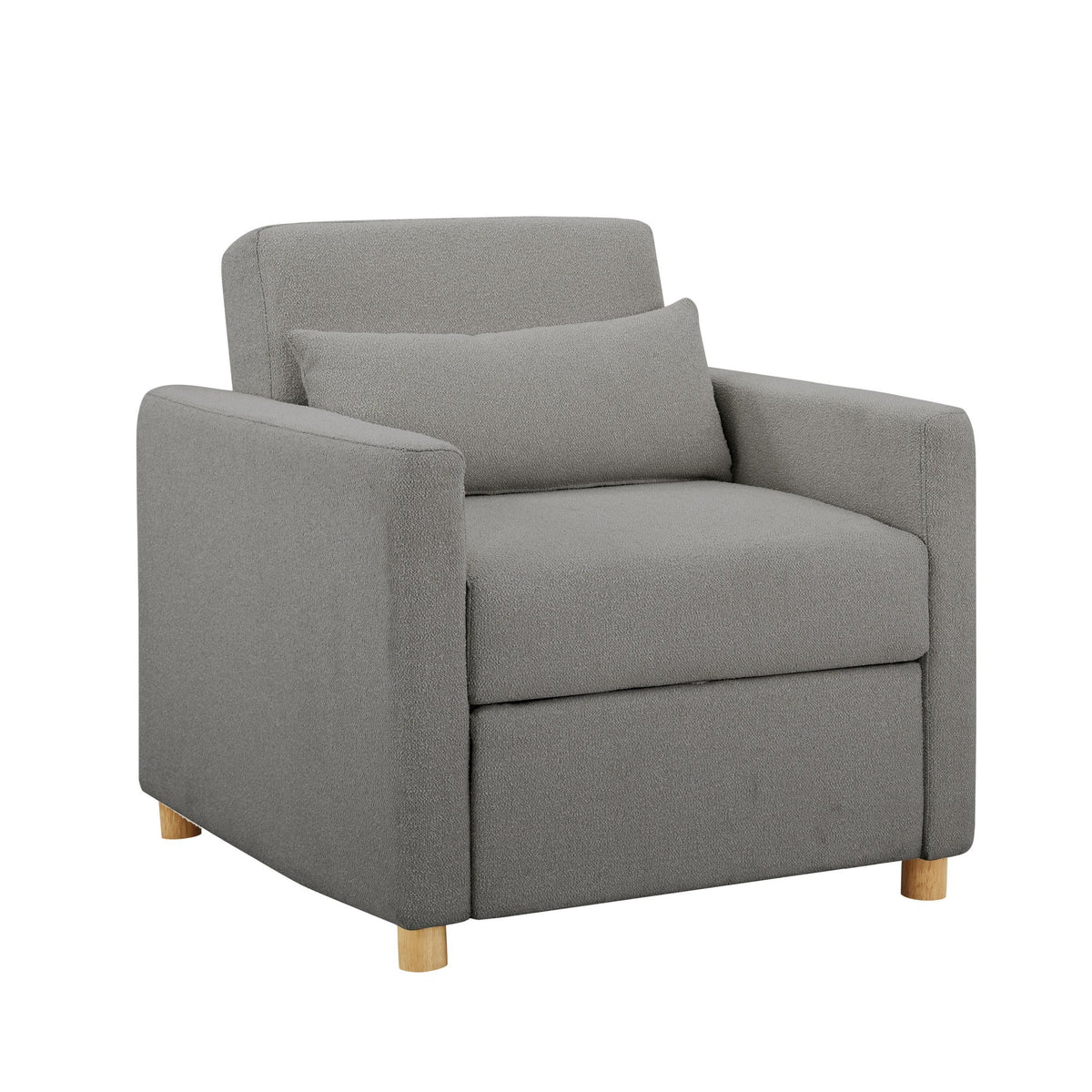 Serta Carly Scandinavian Style Convertible Chair, Ivory Fabric