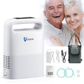 BESRTWE 1-6Levels Oxygen Tube Machine for Home Use, Portable Travel use Bag, 93%,pulso-Flujo, 4.85lbs, ac/dc recharged battery