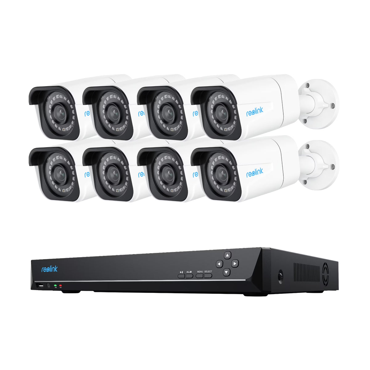 Reolink 4K 8CH Outdoor PoE Camera System,4Pcs 8MP Video Security Camera Smart Person/Vehicle Motion Detection,24/7 Recording