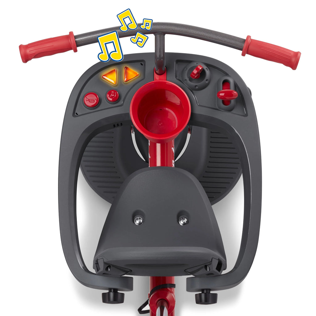 Radio Flyer, 4-in-1 Stroll 'N Trike with Activity Tray, Red & Gray, Convertible Tricycle