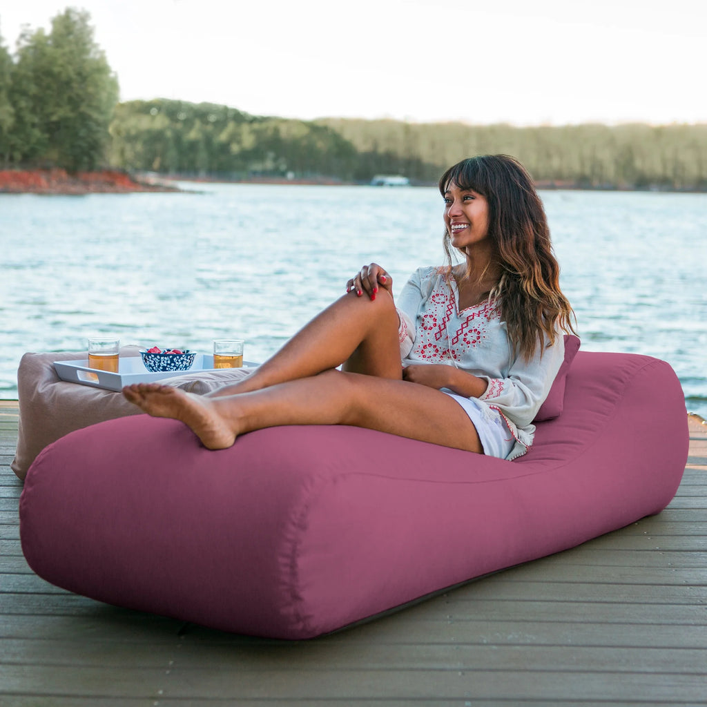 Jaxx Bean Bags Jaxx Arlo Outdoor Bean Bag Lounge with Pillow Granite