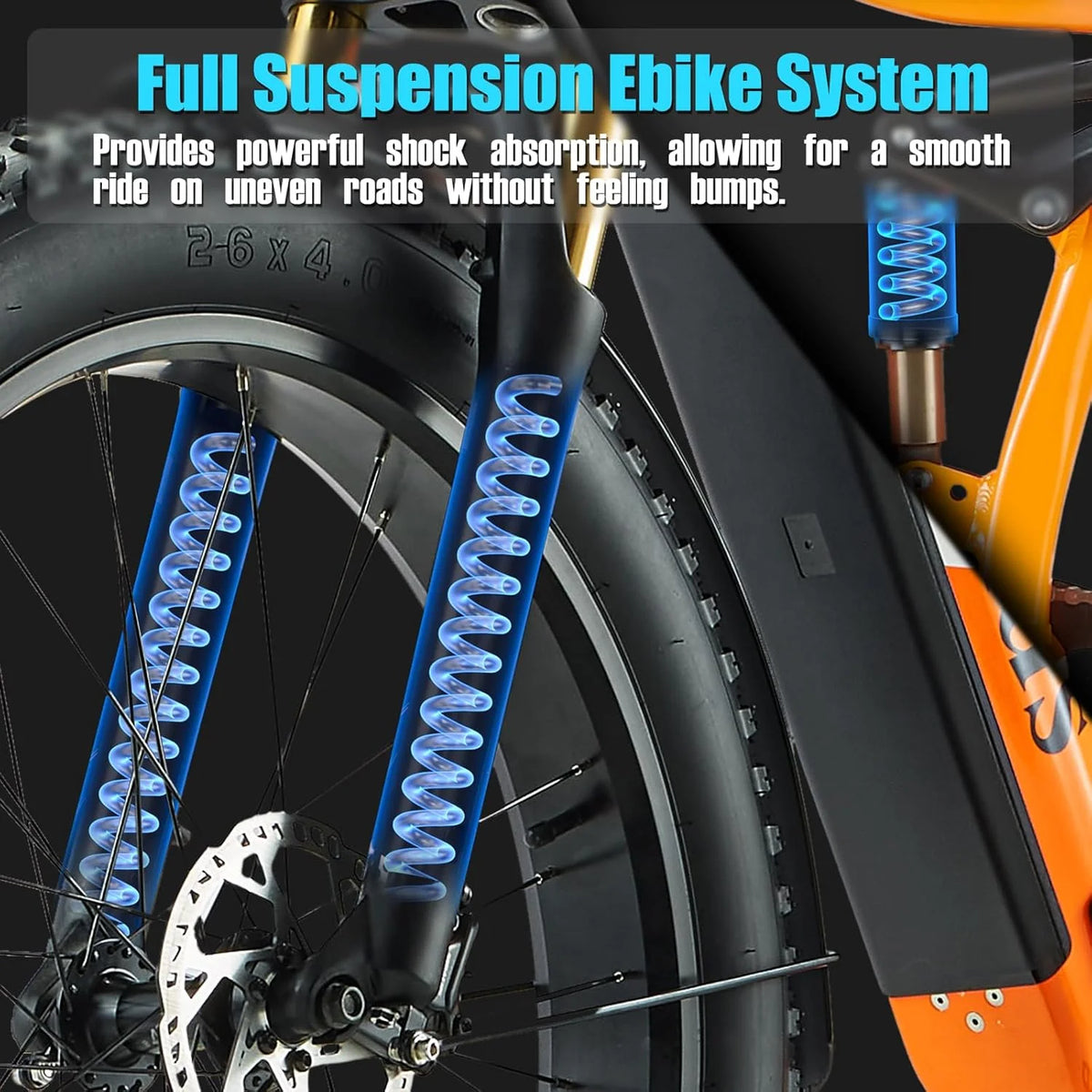 Electric Bike for Adults 26'', 1000W E-Mountain Bike 48V 30/20Ah UL2849 Removable Battery,Fat Tire Ebike up to 30MPH Off Road Beach Snow Electric Bicycles Full Suspension & Dual Hydraulic Disc Brakes