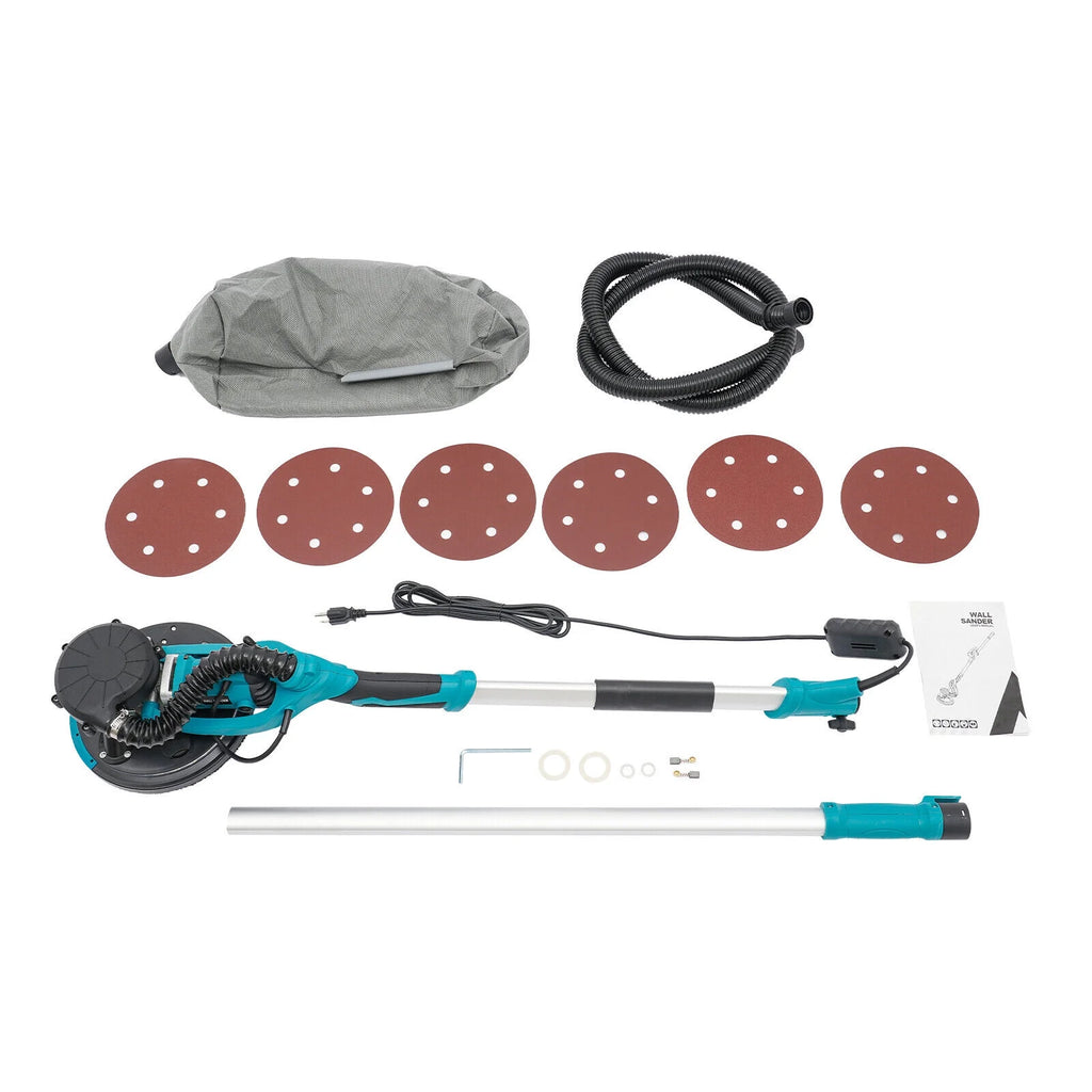 6 Gear Speed Orange Aluminum Alloy Electric Drywall Sander Vacuum with Dust Collection for Electric Ceiling and Wall