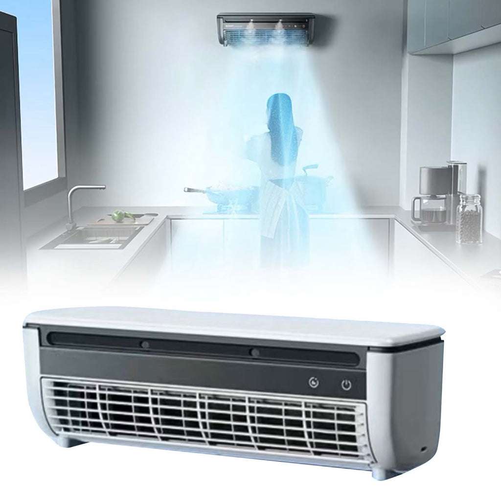 No Drilling Kitchen Wall Air Conditioner Fan Clearance, 2025 New Wireless Charging Air Conditioner, 10s Instant Cooling, Portable Wall Mounted Airs Conditioners for Kitchen Bedroom