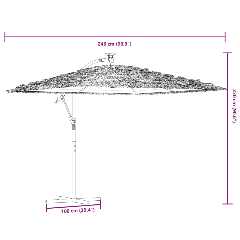 vidaXL Garden Parasol with Steel Pole Umbrella Sunshade Outdoor Patio Beach