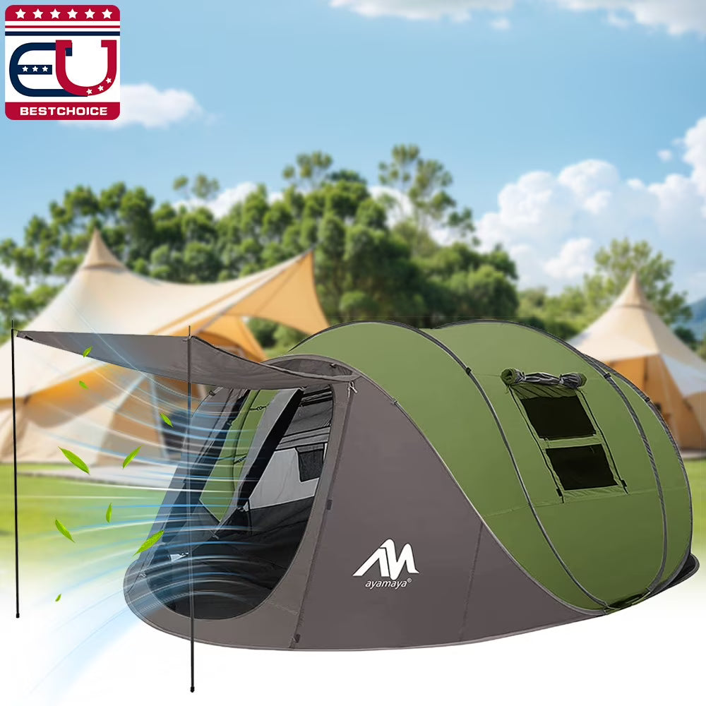 4-6 Person Pop Up Tents Waterproof Windproof Instant Tent for Camping Hiking