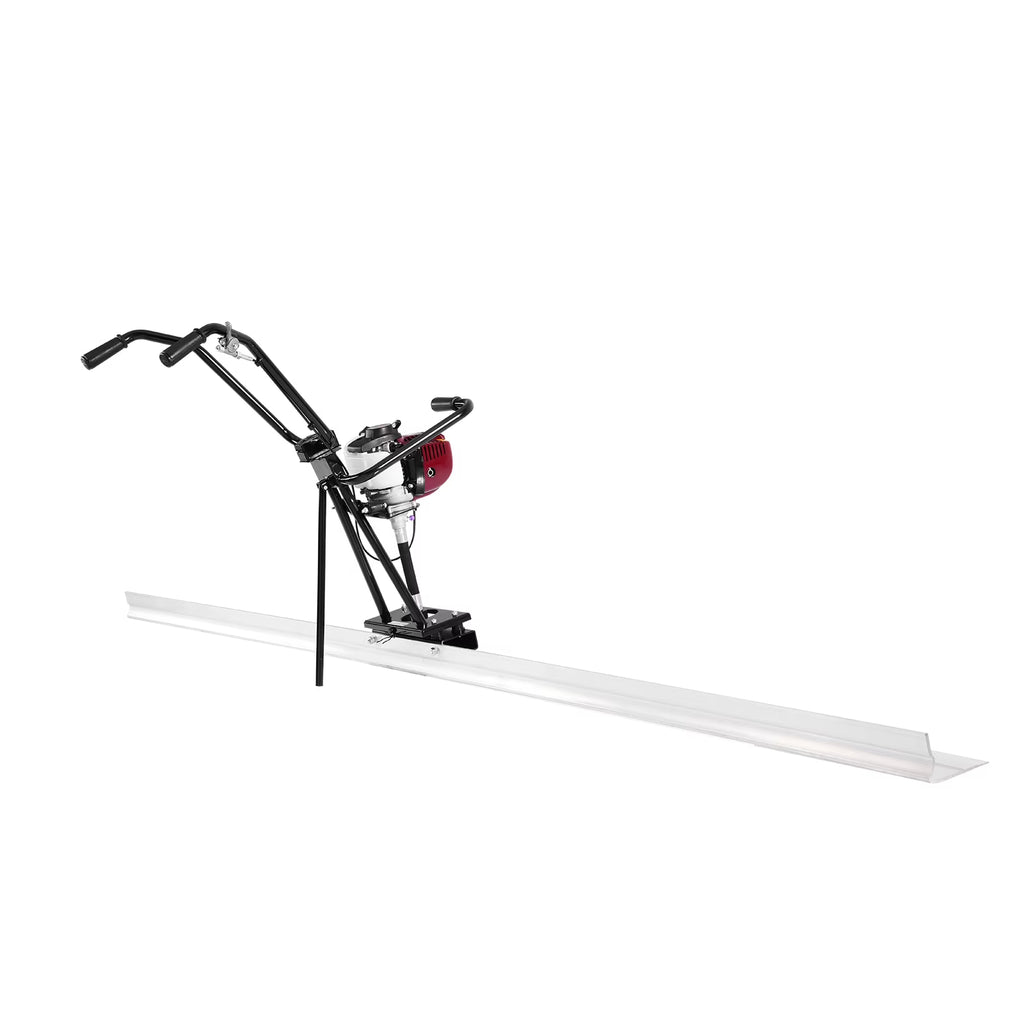 KFFKFF Concrete Power Screed with 4 ft Aluminum Board, Cement Finishing Vibrating Motor, Adjustable Handles, and 6500RPM Efficiency