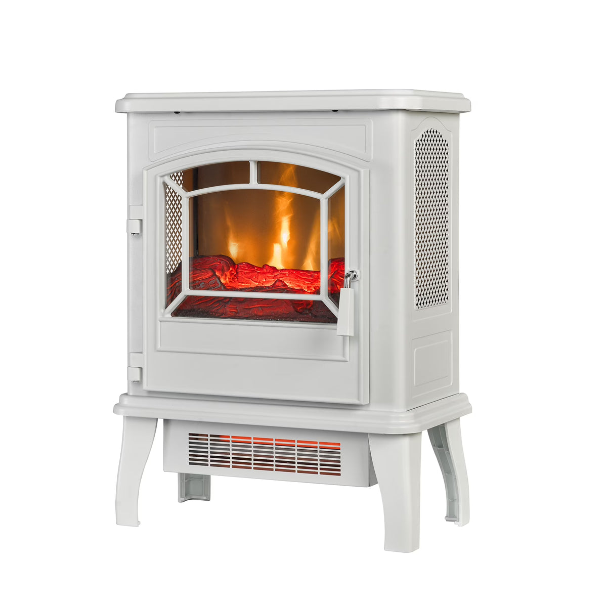 ClassicFlame 17.5"W Infrared Quartz Electric Stove Heater, Insignia Blue