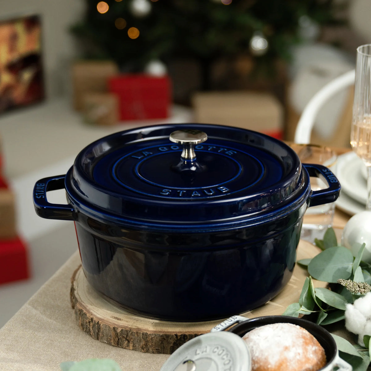 Staub Cast Iron 4-qt Round Cocotte - Matte Black
