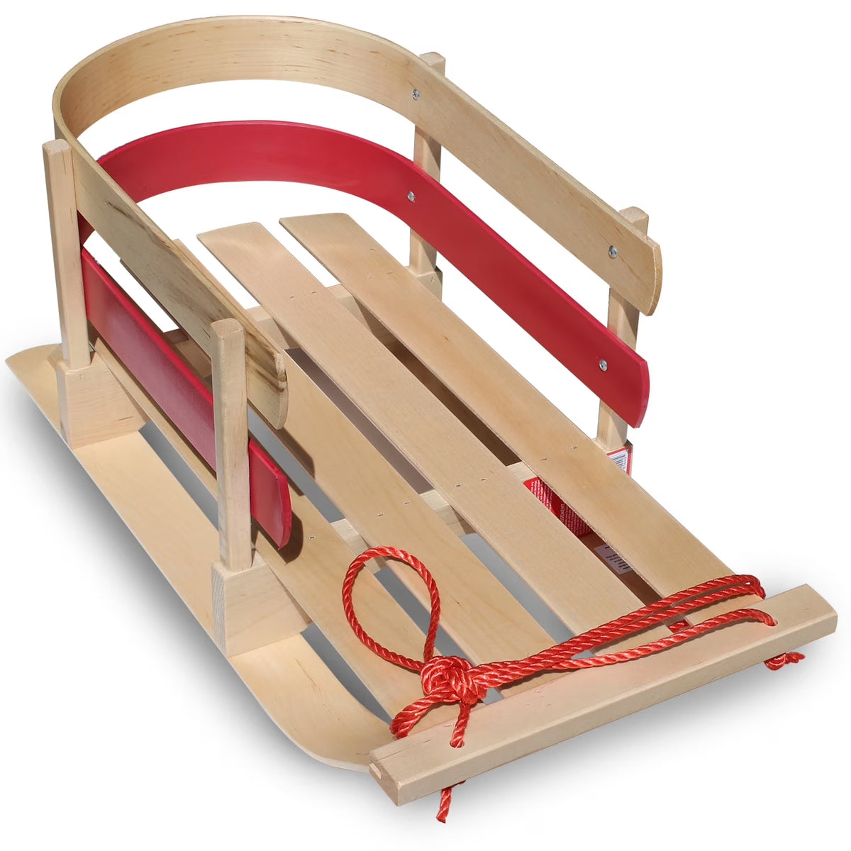 Flexible Flyer Baby Pull Sled. Wood Toddler To-Boggan. Wooden Sleigh for Kids