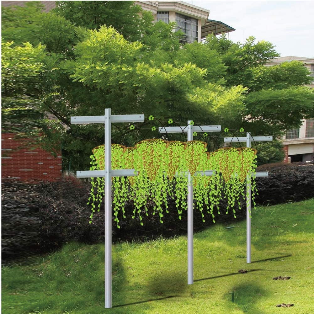MRGARDEN 7-Feet Grape Vine Trellis, Heavy Duty 2pcs Set for Raspberry and Climbing , Outdoor Stake Vineyard Trellis, 2 Tall Trellises