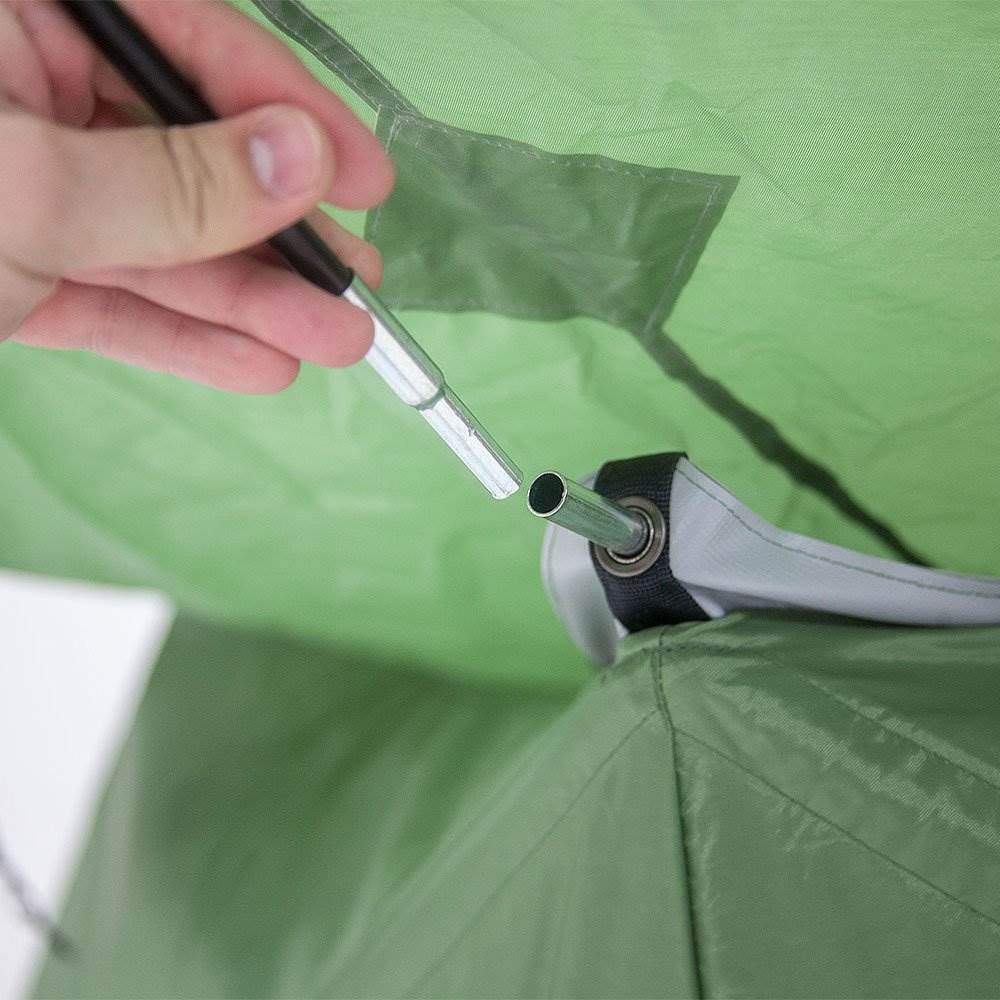 Gazelle Tents T4 8' Heavy Duty Pop Up Hub 4 Person Outdoor Camping Tent, Green