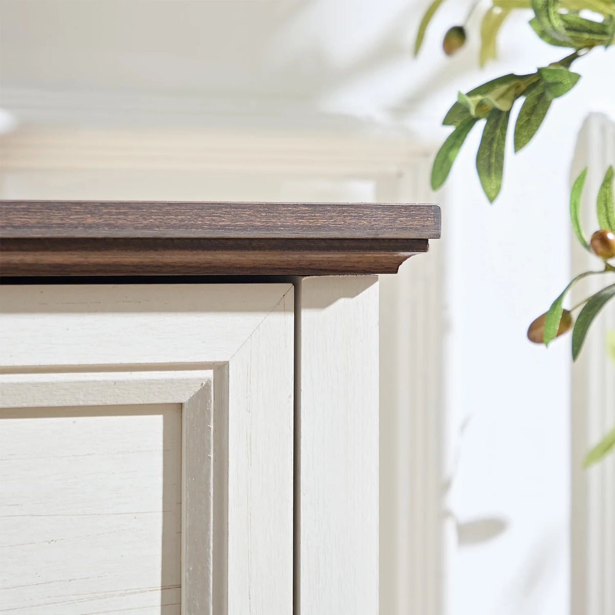 HIUU Farmhouse 8 Drawers Dresser,54 Inch Wide Rustic Wood Dressers & Chest of Drawers for Living Room, Bedroom, Hallway, Closet, Office, Antique White