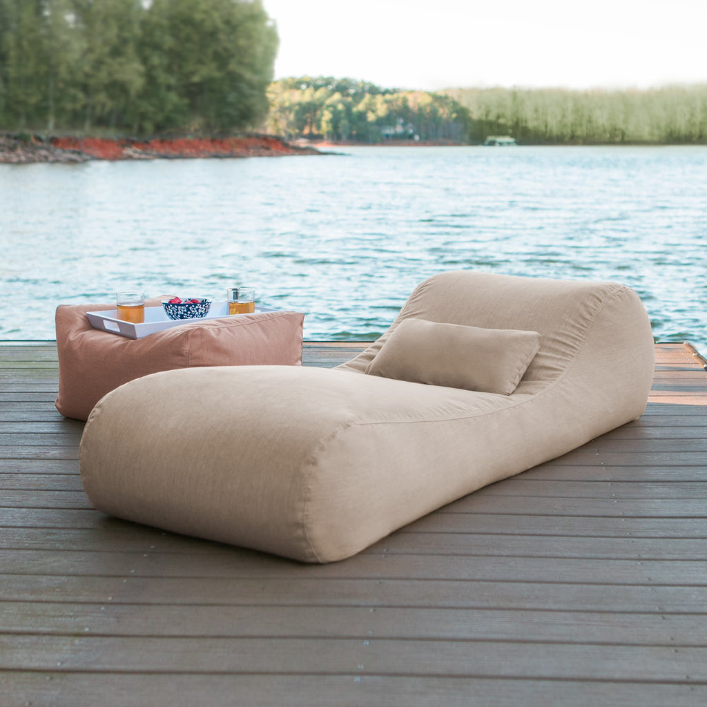 Jaxx Bean Bags Jaxx Arlo Outdoor Bean Bag Lounge with Pillow Granite