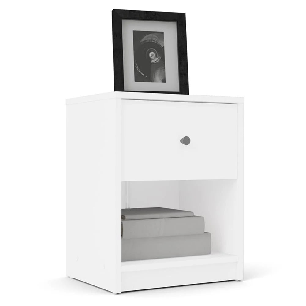 Pemberly Row 4 Pieces Set of Modern Wood Bedroom Furniture in White Finish