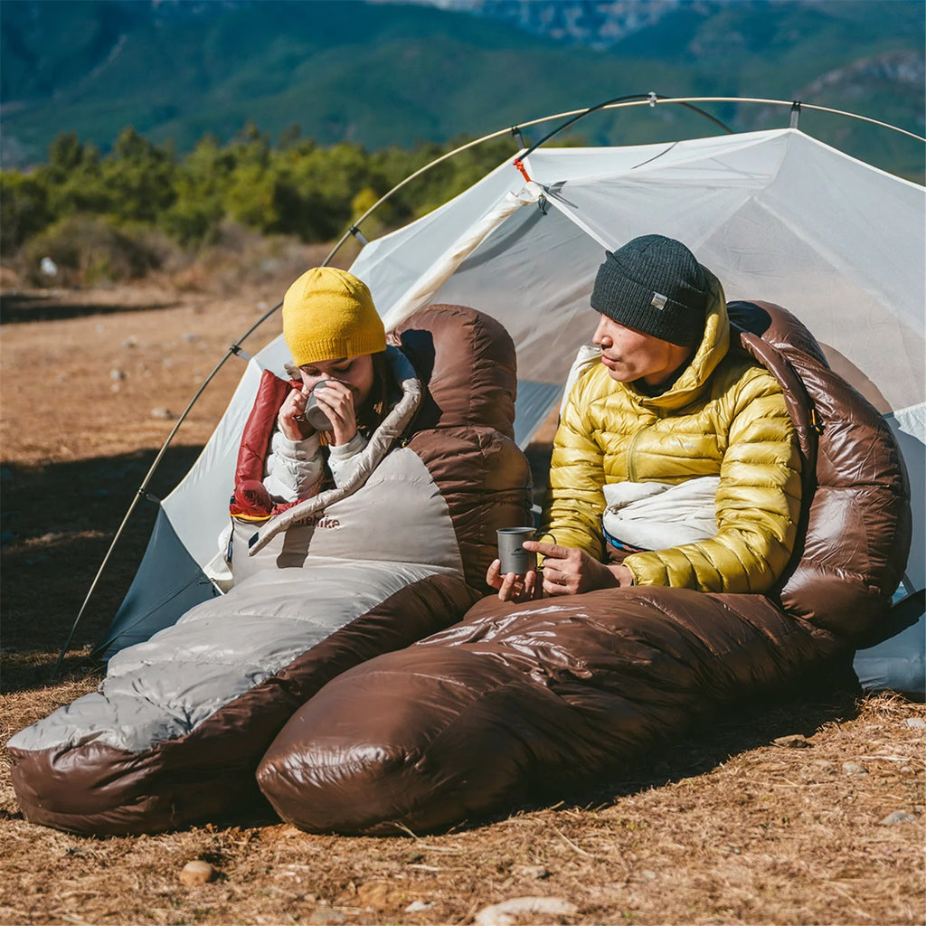 Naturehike, Mummy Sleeping Bag, Pro Outdoor Down Sleeping Bag for Cold Weather,  Water Repellent Sleeping bag with Compression Sack, High Fluffy Duck Down Filling,  For Hiking/Travel/Expedition