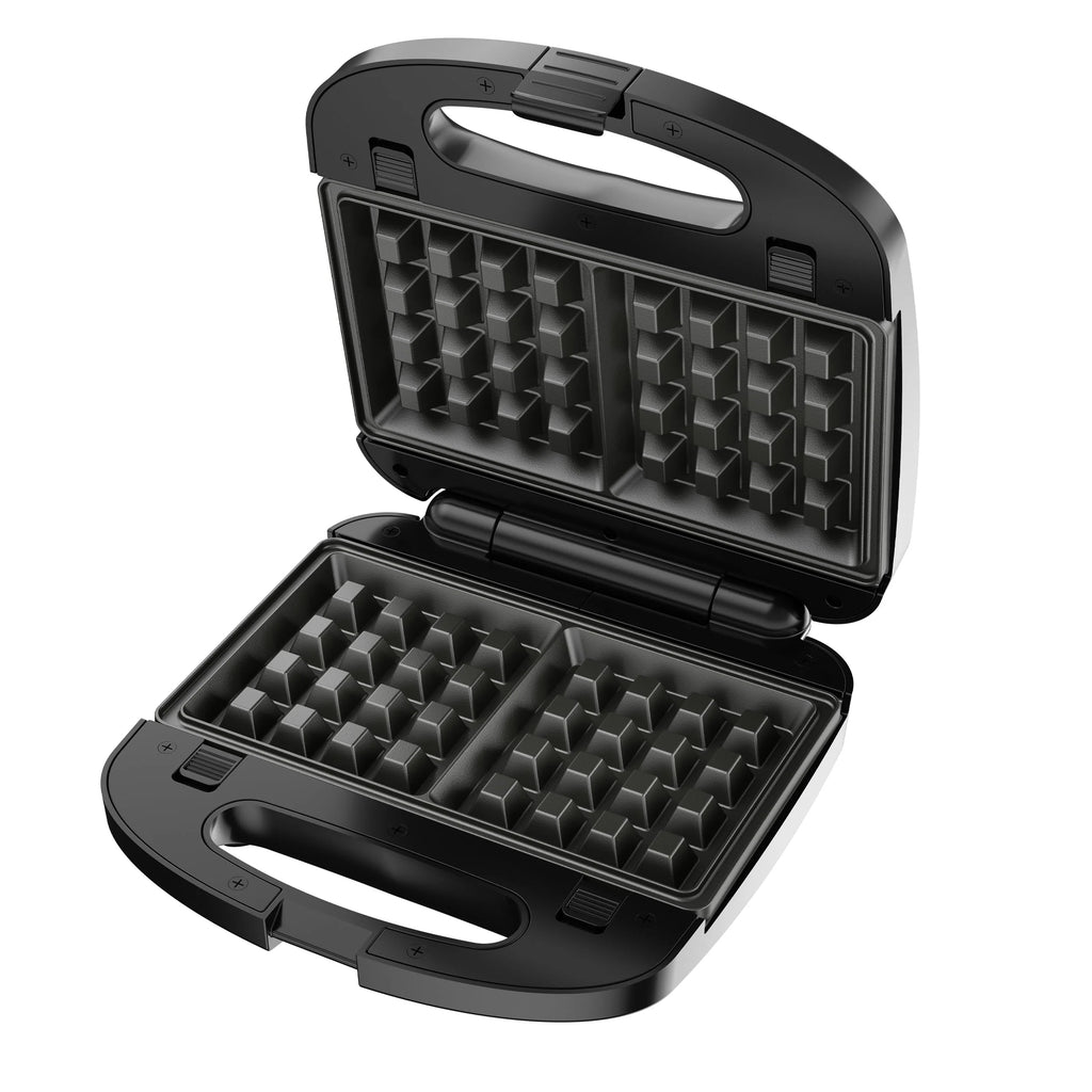 and Decker 3-in-1 Morning Meal Station Electric Waffle Maker Compact Grill in Black