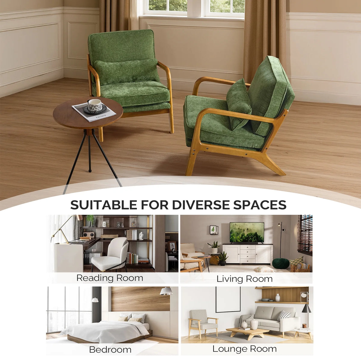 Ktaxon Accent Chair Corduroy Upholstered Armchair, Reading Club Chair with Pillow and Solid Wood Frame for Living Room Bedroom Furniture Off White