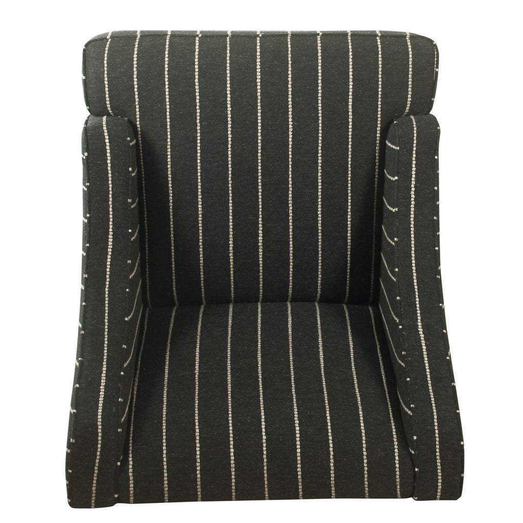 HomePop Classic Swoop Accent Chair - Blue and White Damask