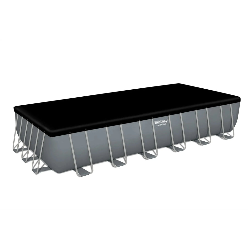 Bestway 24' x 12' x 52" Rectangular Frame Above Ground Swimming Pool Set