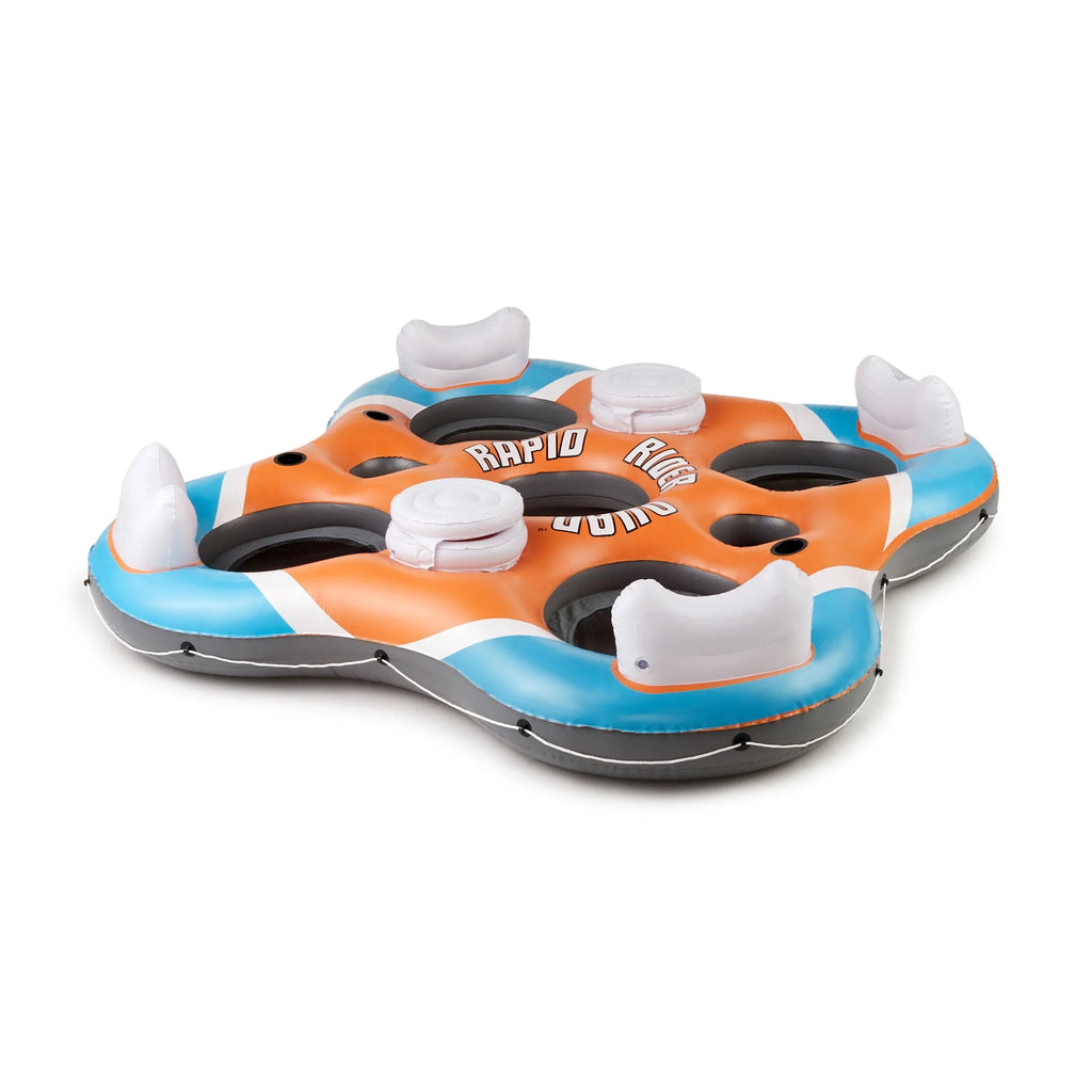 Bestway CoolerZ Tropical Breeze Island Raft & Rapid Rider 4 Person Lounger