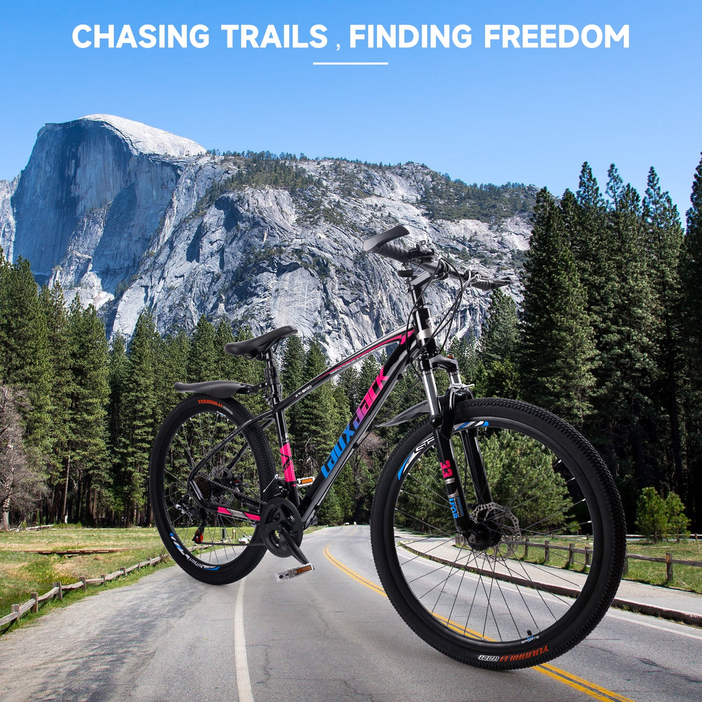 ARTUDATECH 27.5 Inch Mountain Bike, Shimano 21 Speed,  Dual Disc Brake Bike for Men Womens Adult, Full Suspension Bicycle