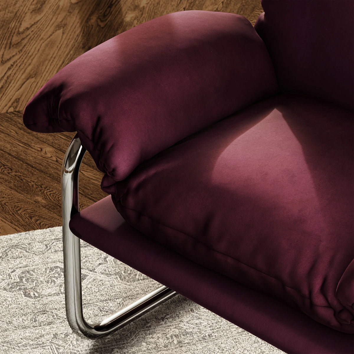 Accent Chair, Brown, Velvet, Living Room Lounge Cafe Lobby Hospitality Restaurant, Modern Contemporary, HB37765