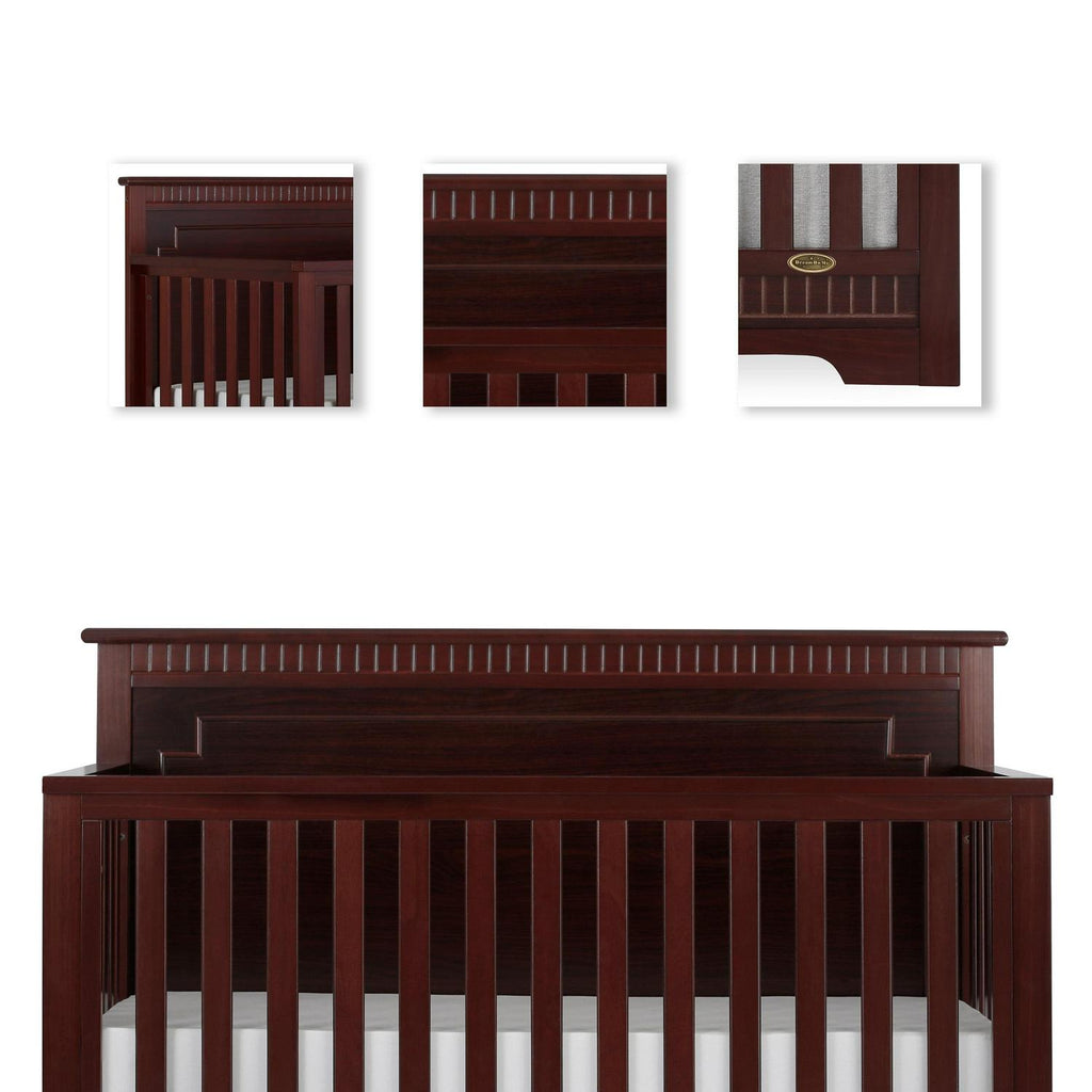 Dream On Me Morgan 5-in-1 Convertible Crib. Cherry