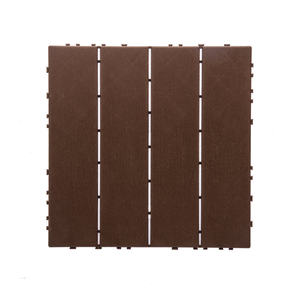 76-Pack 11.42"x11.42" Plastic Interlocking Deck Tiles - 68.80 Sq.Ft Outdoor Plastic Flooring Super Durable & Waterproof All-Weather Indoor/Outdoor Use Eco-Friendly Non-Toxic Material