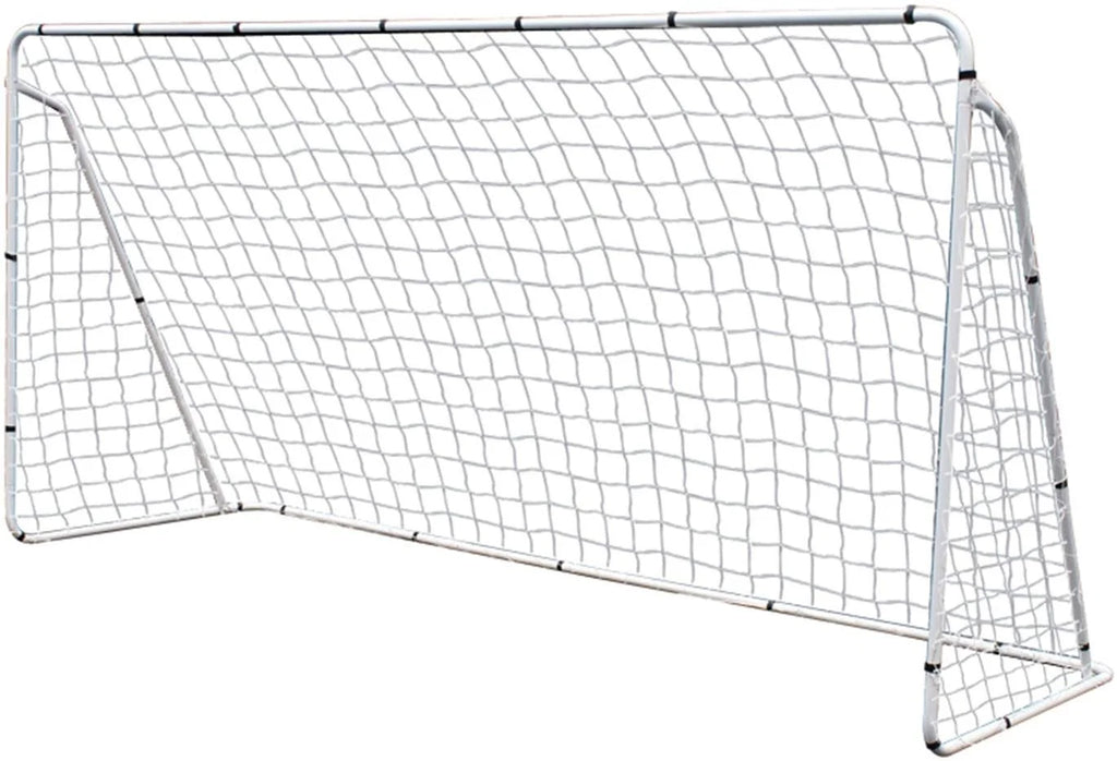 ZenStyle Football Post Soccer Goal Target Net 12 Ft. x 6 Ft. Football Shooting Training Aid Ultimate Backyard Outdoor Kids Official Soccer Goal, Steel Frame