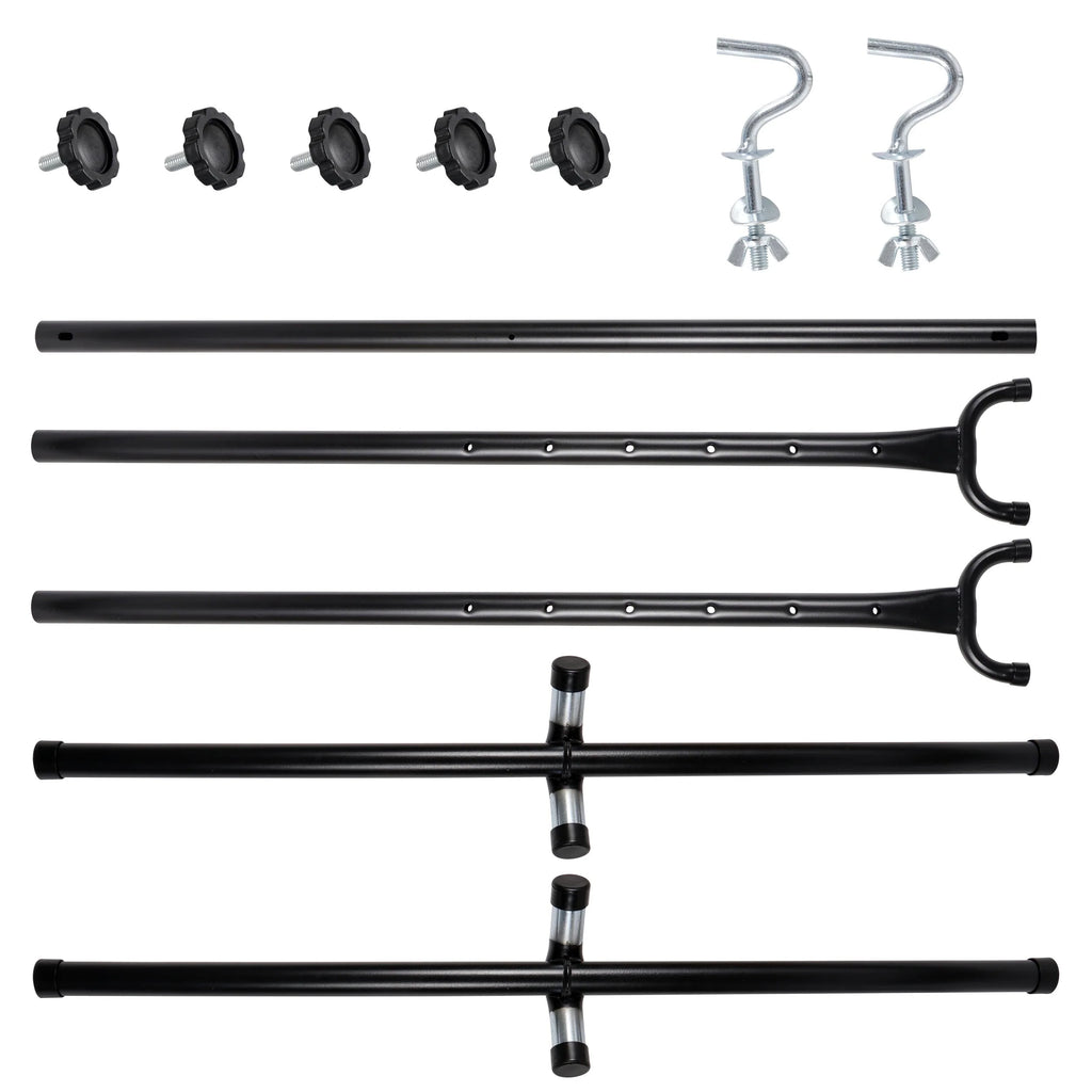 ZenSports 450lbs Adjustable 9FT Double Steel Hammock Stand Frame W/Portable Carry Bag, Black