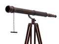 Floor Standing- Antique Copper Galileo Telescope 65"- Nautical Decor- Antique Copper Telescope- Nautical Home Decor