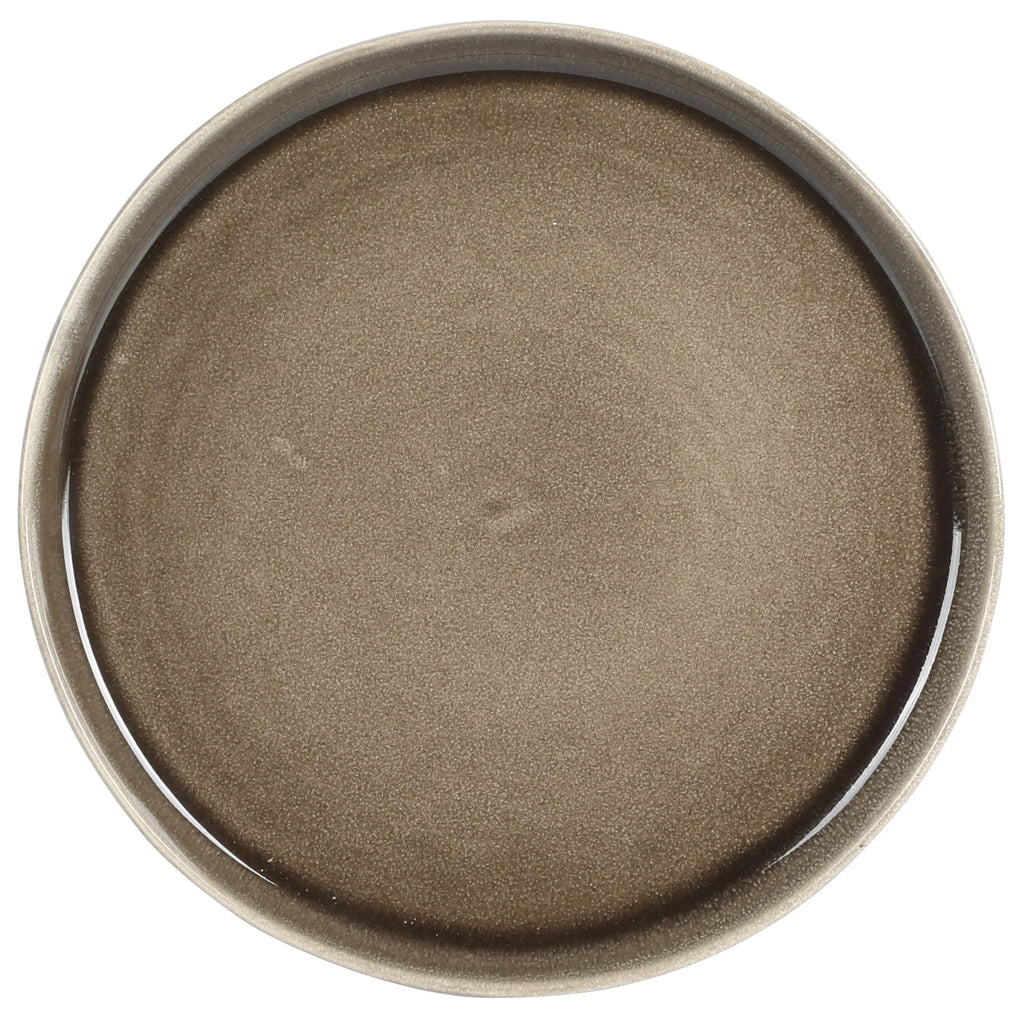 Gibson Elite Berea 16 Piece (Service for 4) Plates and Bowls Stoneware Dinnerware Set -Taupe