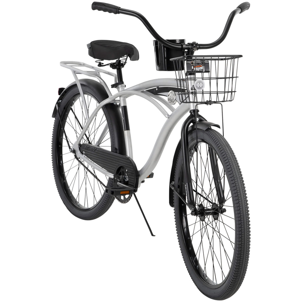 Huffy 26" Nel Lusso Cruiser Bike, Fits Riders 5'0"+, Matte Black, Adult, Men's