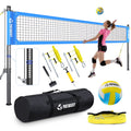 Patiassy Portable Professional Outdoor Volleyball Net Set for Backyard Beach with Adjustable Height Aluminum Poles, Winch System, Volleyball with Pump