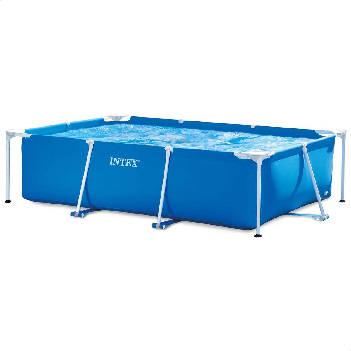 Open Box Intex 8.5'x26" Rectangular Frame Above Ground Backyard Swimming Pool