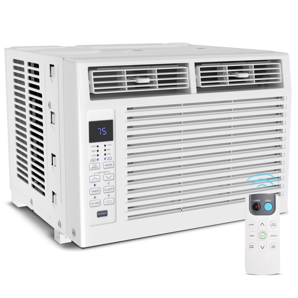 KISSAIR 10,000 BTU U Shaped Window Air Conditioner with Remove Control , for Room AC Unit 6 Modes &3 Fan Modes , Cools up to 450 Sq. Ft
