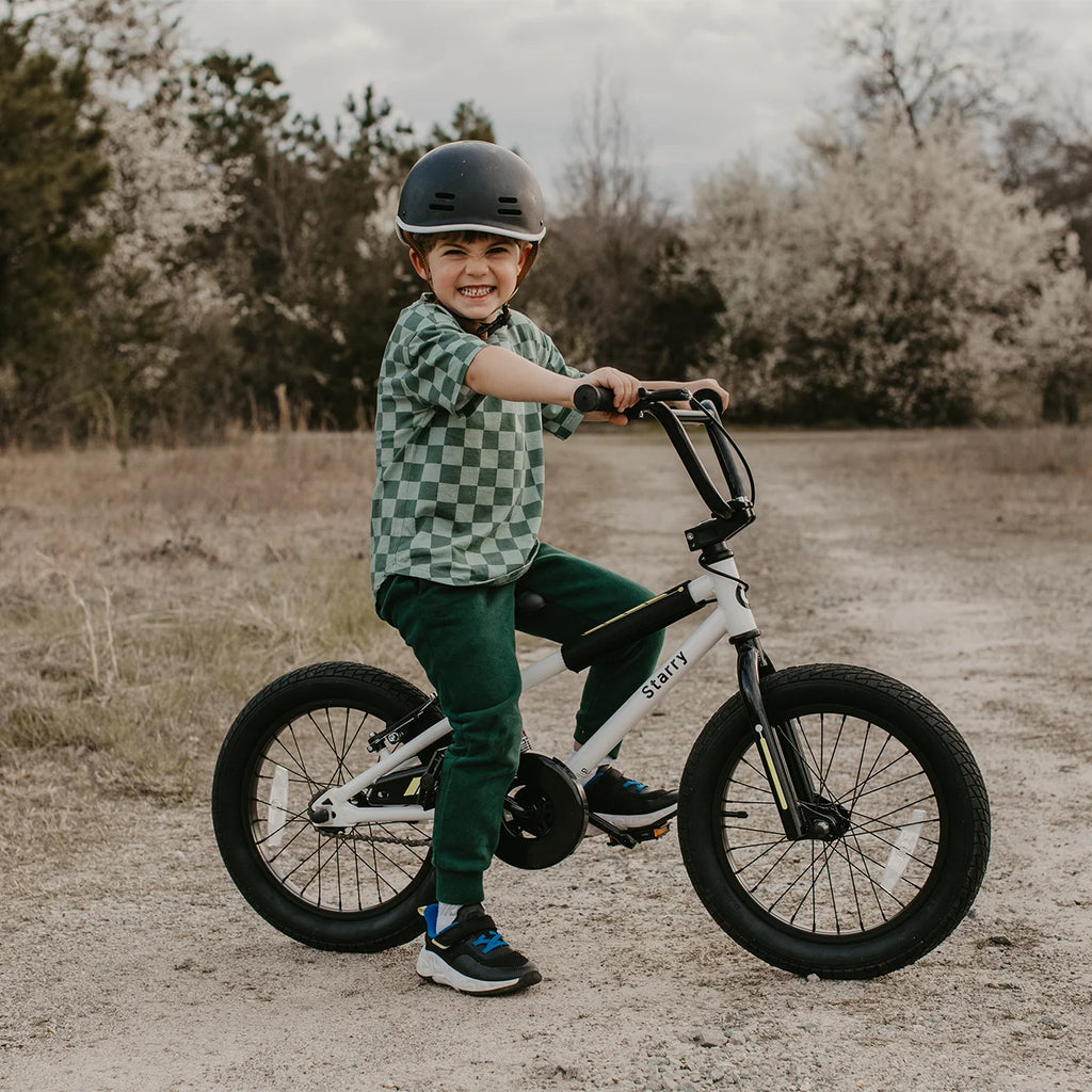 Glerc 14 Inch Little Kids Bike BMX Style Bicycle with Training Wheels Coaster Brake for 3 4 5 Years Old Boys Girls, Blue