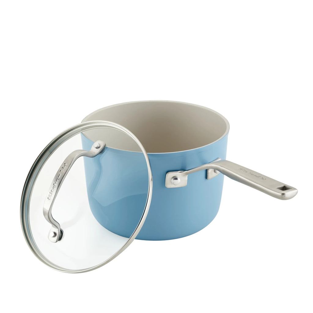 KitchenAid Hard Anodized 10 Pcs Ceramic Nonstick Cookware Pots and Pans Set, Oven Safe to 500F, Pistachio