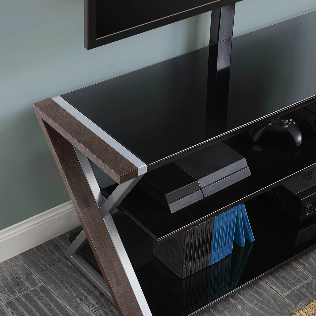 Whalen Xavier 3-in-1 Television Stand for TVs up to 70", Warm Ash
