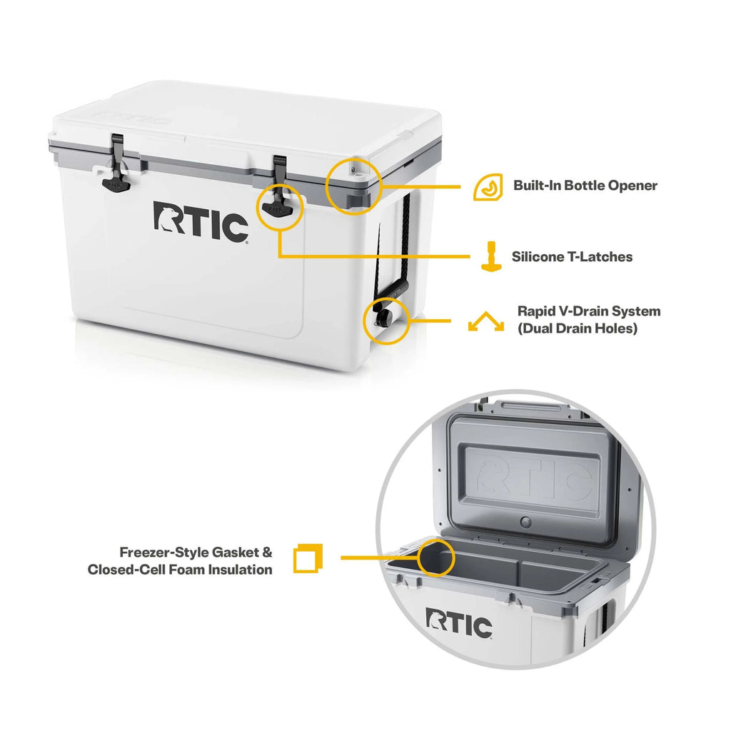 RTIC 52 QT Ultra-Light Hard-Sided Ice Chest Cooler, Fits 76 Cans, Trailblazer