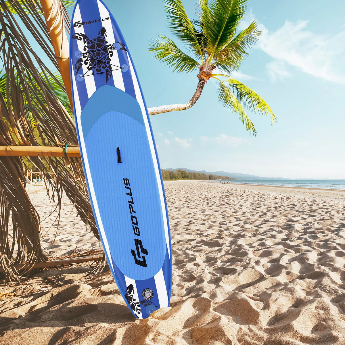 Goplus 11 Inflatable Stand Up Paddle Board SUP W/Carrying Bag Aluminum Paddle Navy