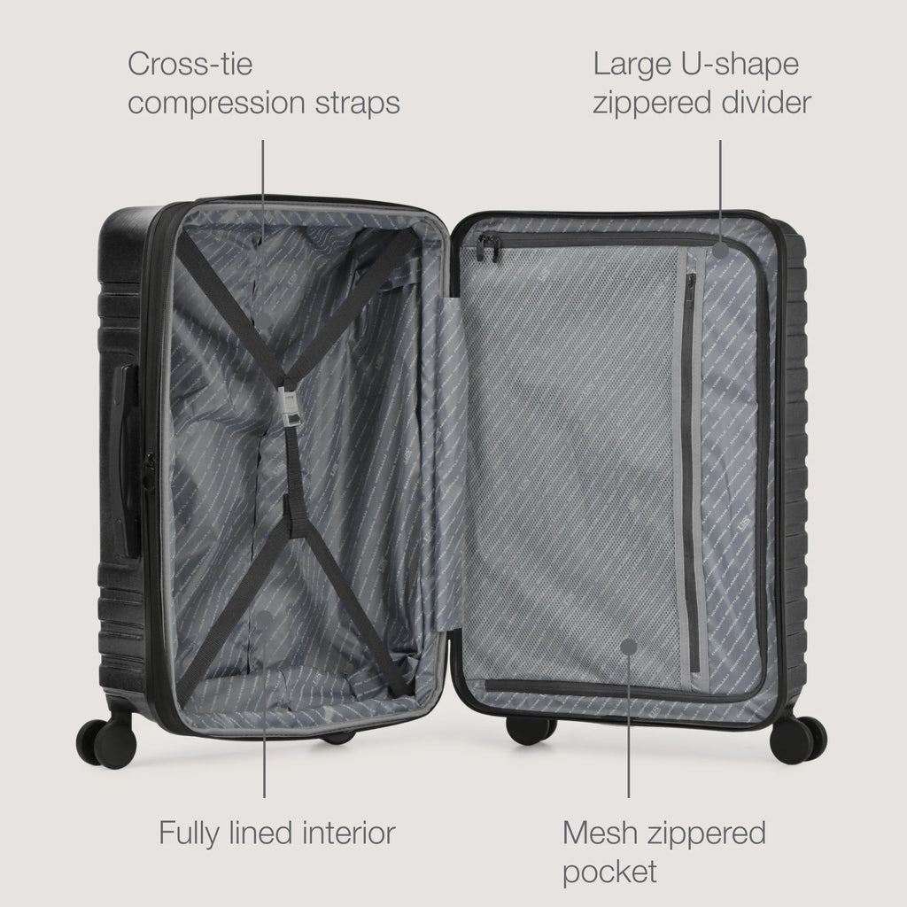 U.S. Traveler Boren Hardside Rugged Spinner Luggage, Lavender, 30" Checked Large