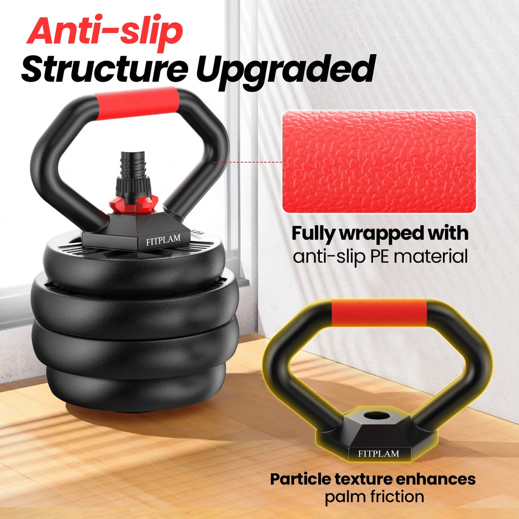 UPGO Adjustable Dumbbells Set 25LB A Pair Dumbbells Weights, 5 in 1 Free Weights 5/10/15/20/25lb/50lb Dumbbell with Anti-Slip Handle, Suitable for Home Gym Exercise Equipment