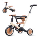 newyoo TR008 5-in-1 Toddler Tricycle with Push Handle, Converts to Balance Bike for 1-3 Year Old, Khaki