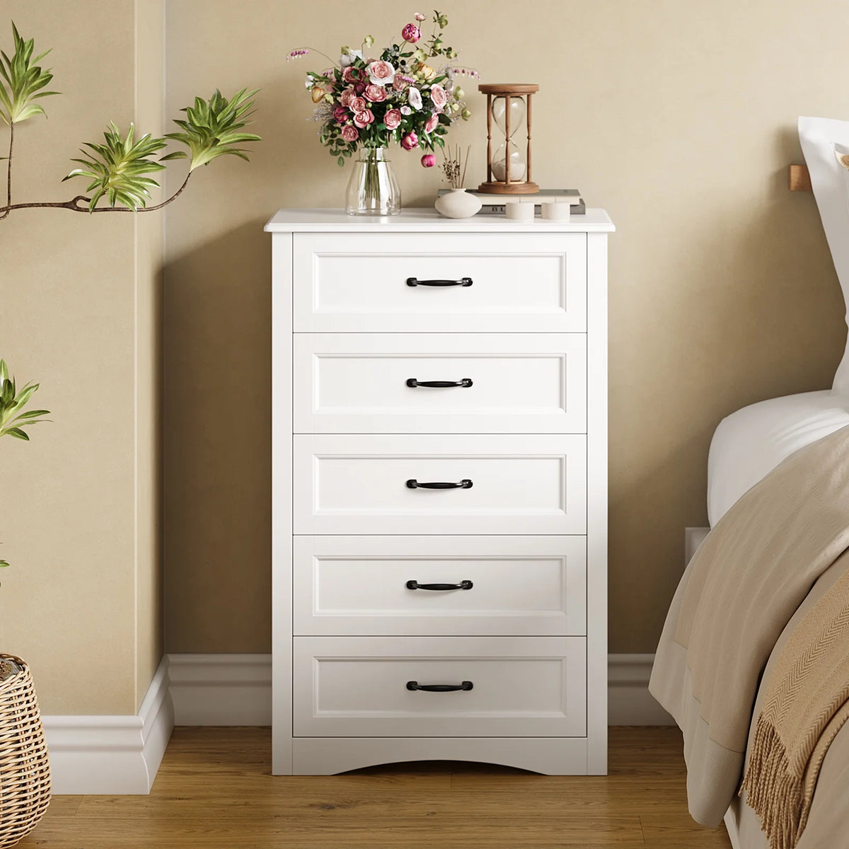 Dresser for Bedroom, Lofka 6-Drawer Wood Dresser with Anti-Tip Safety for Closet| Living Room