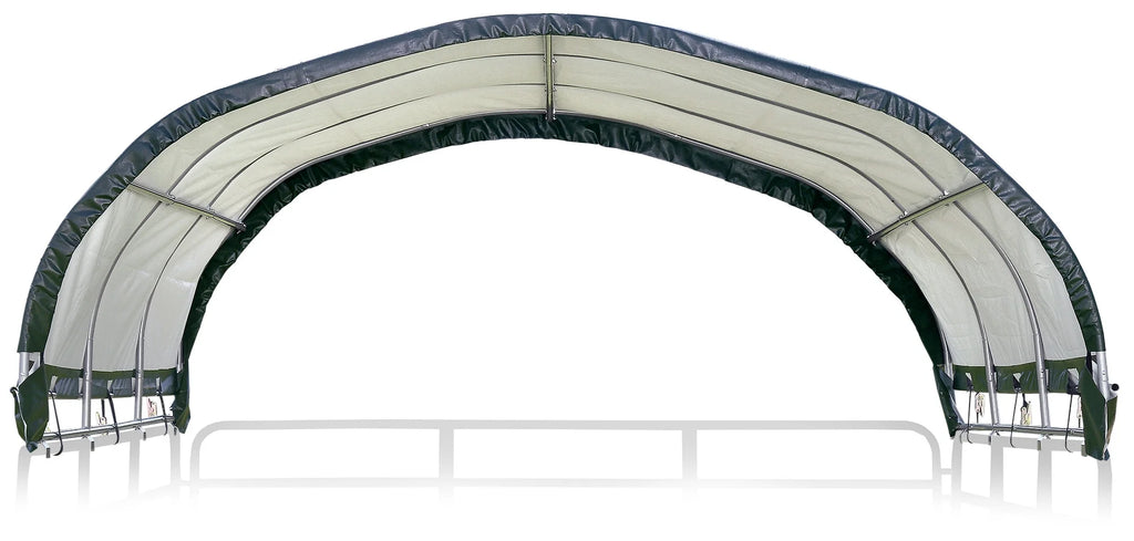 ShelterLogic 12' x 12' Corral Shelter and Livestock Shade Waterproof and UV Treated Universal Cover for Horses, Goats, and Other Livestock (Corral Panels Not Included)